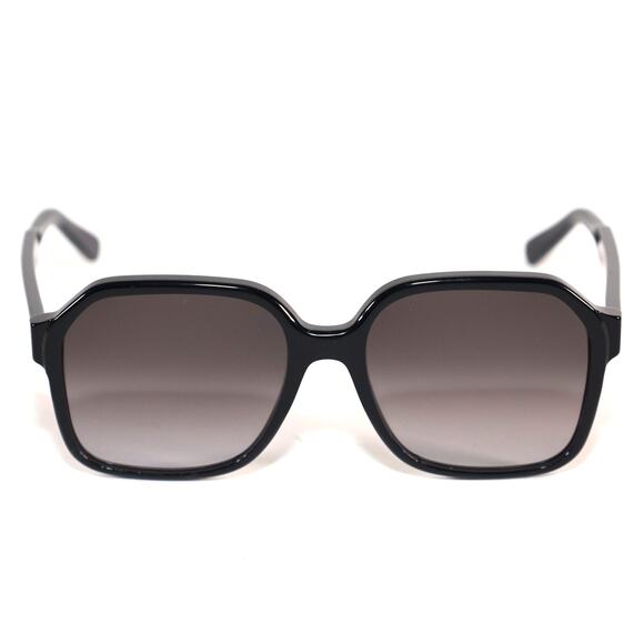 Ferragamo Square Womens Black Sunglasses - Black / Black Gradient - NWT - Picture 3 of 10